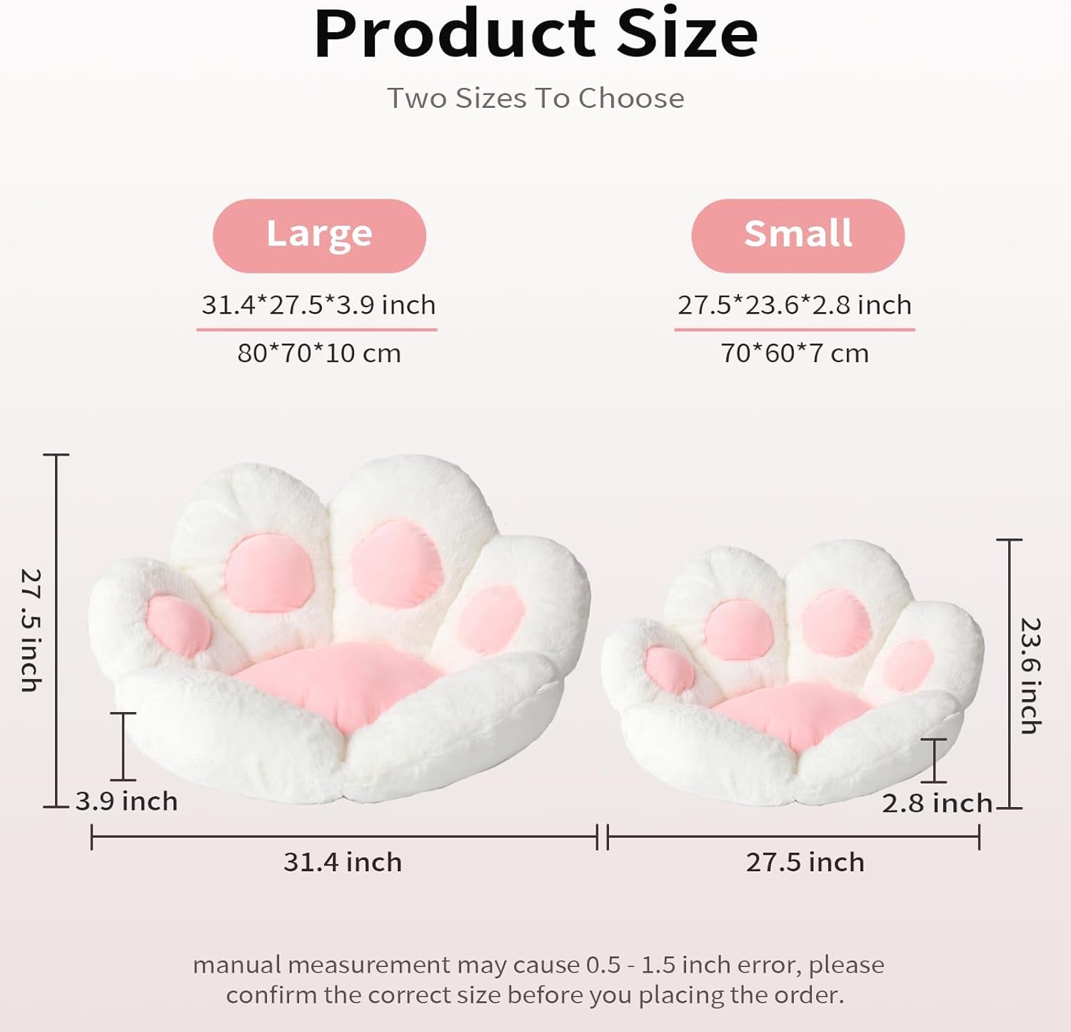 Cat Paw Cushion Kawaii Chair Cushions